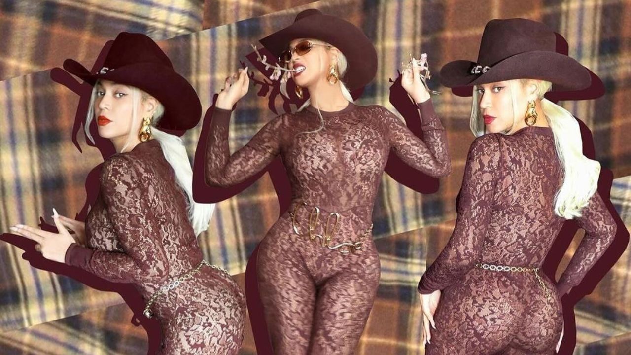 Beyoncé Promoted her ‘Cowboy Carter’ album in a Full Brown and Nude Chloe Fall/Winter ’24 Look – Fashion Bomb Daily